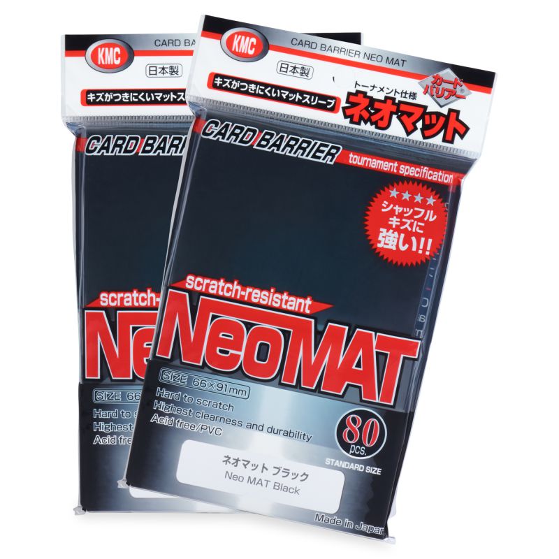 KMC Sleeve Neo Mat Standard Size 80pcs ~ Black