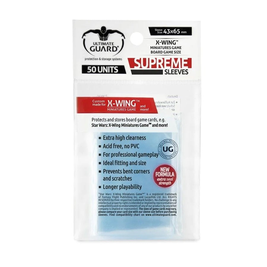 x wing upgrade card sleeves Ultimate Guard Supreme Board Game Sleeves: X-WING - 50pcs Type:Super Pack Pokemon TCG - s3a pledraca Thicker than any other