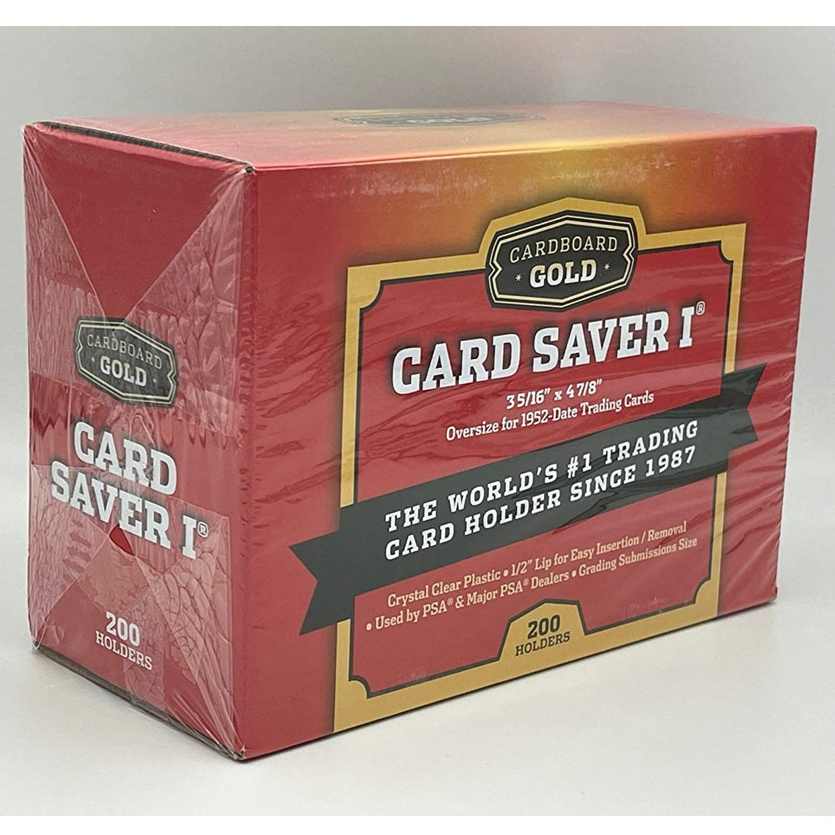 Cardboard Gold "Card Saver 1" Semi-Rigid Card Holder (3 5/16" x 4 7/8")