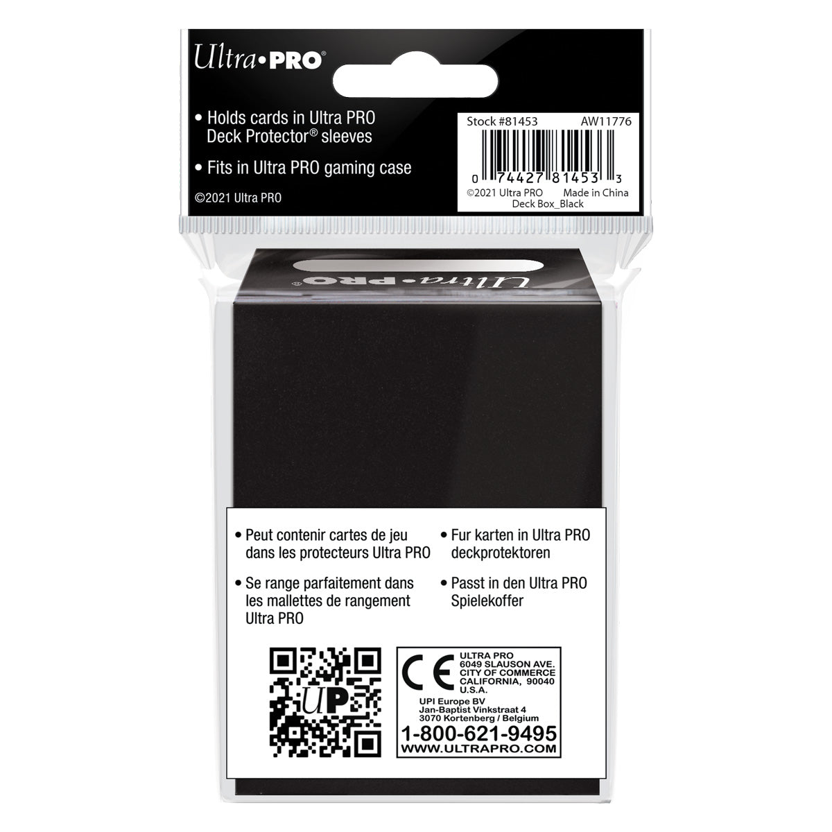 Ultra PRO Deck Box 80+ Eclipse Solid Color - Black