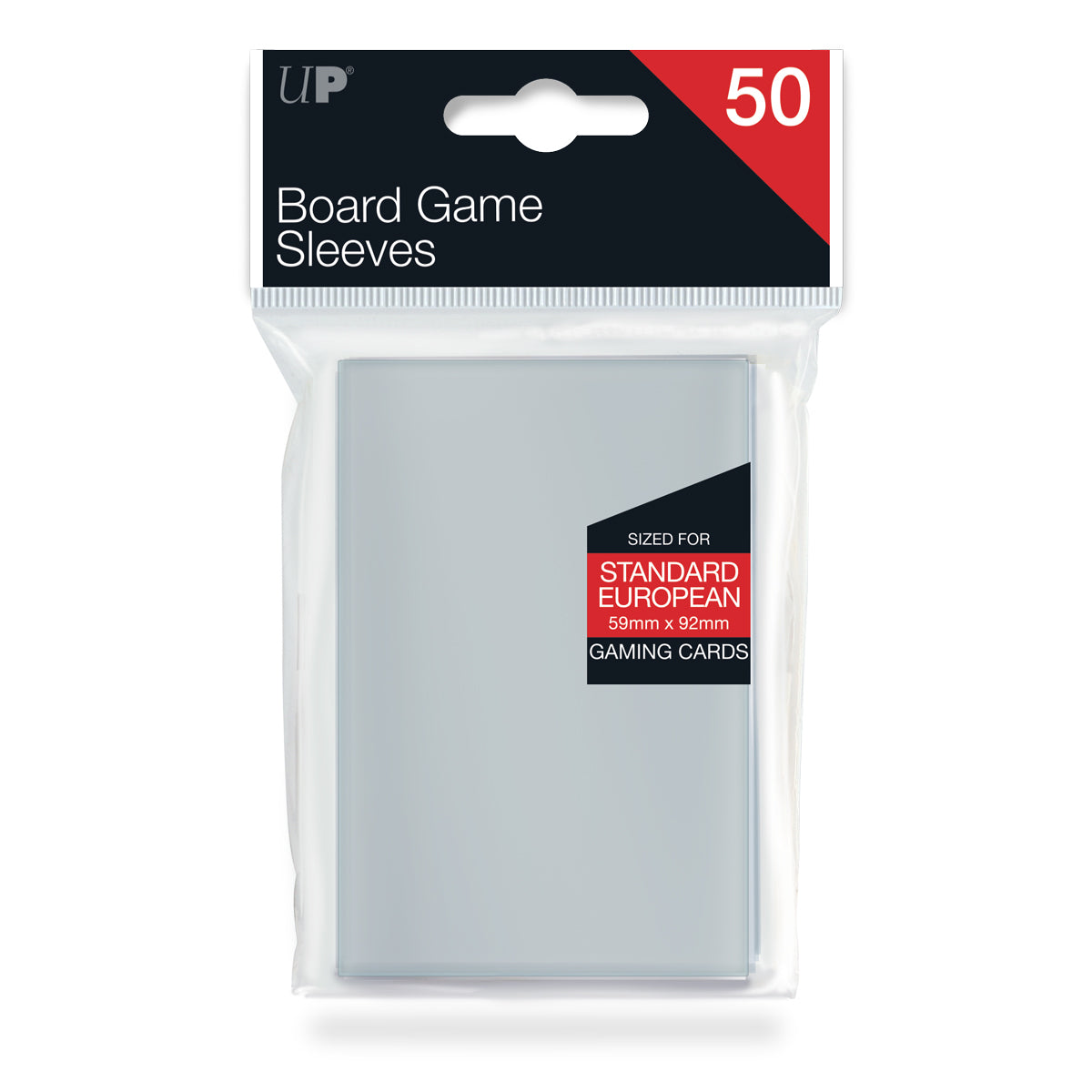 Ultra PRO Board Game Card Sleeve 50ct Standard European Size [59mm X 92mm] (Clear)