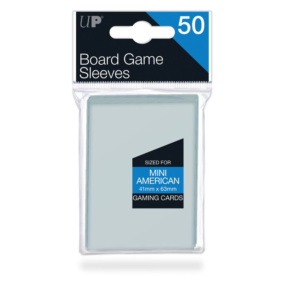 Ultra PRO Board Game Card Sleeve 50ct Mini American Size [41mm X 63mm] (Clear)