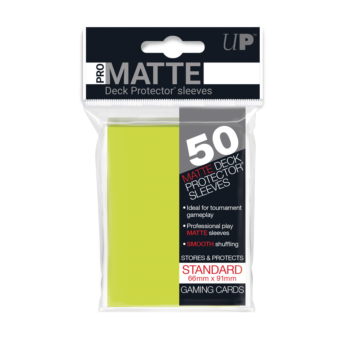 Ultra PRO Card Sleeve Pro-Matte Standard 50ct - Bright Yellow