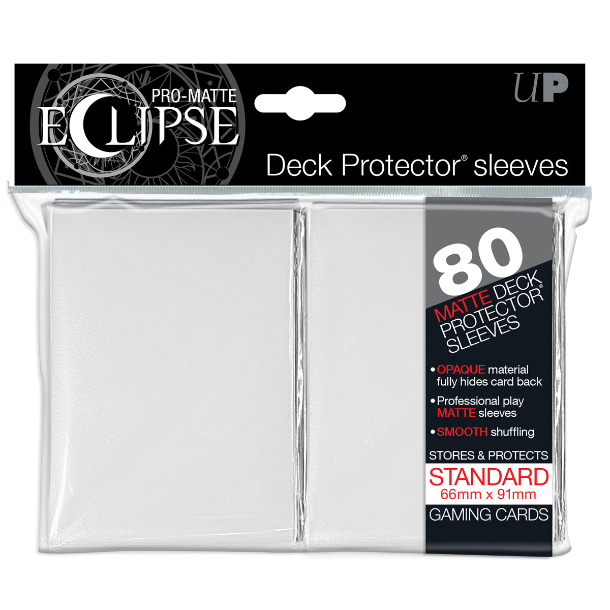 Ultra PRO Card Sleeve Pro-Matte Eclipse Standard 80ct - White