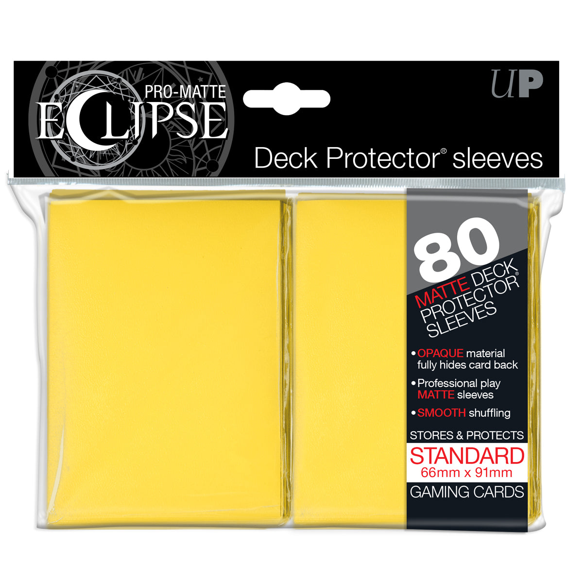Ultra PRO Card Sleeve Pro-Matte Eclipse Standard 80ct - Yellow