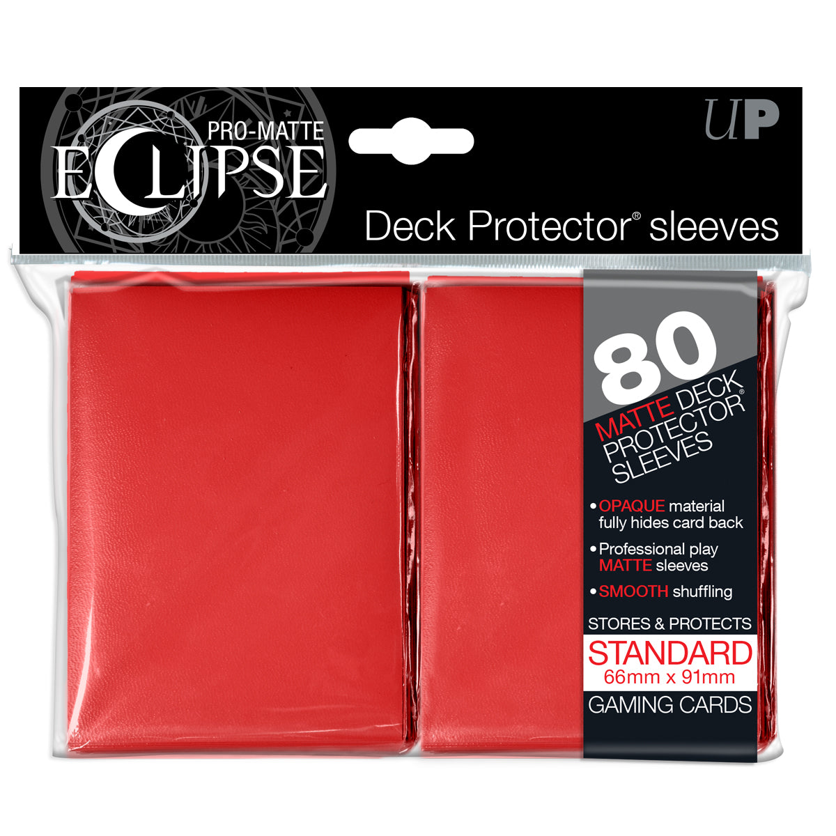 Ultra PRO Card Sleeve Pro-Matte Eclipse Standard 80ct - Red