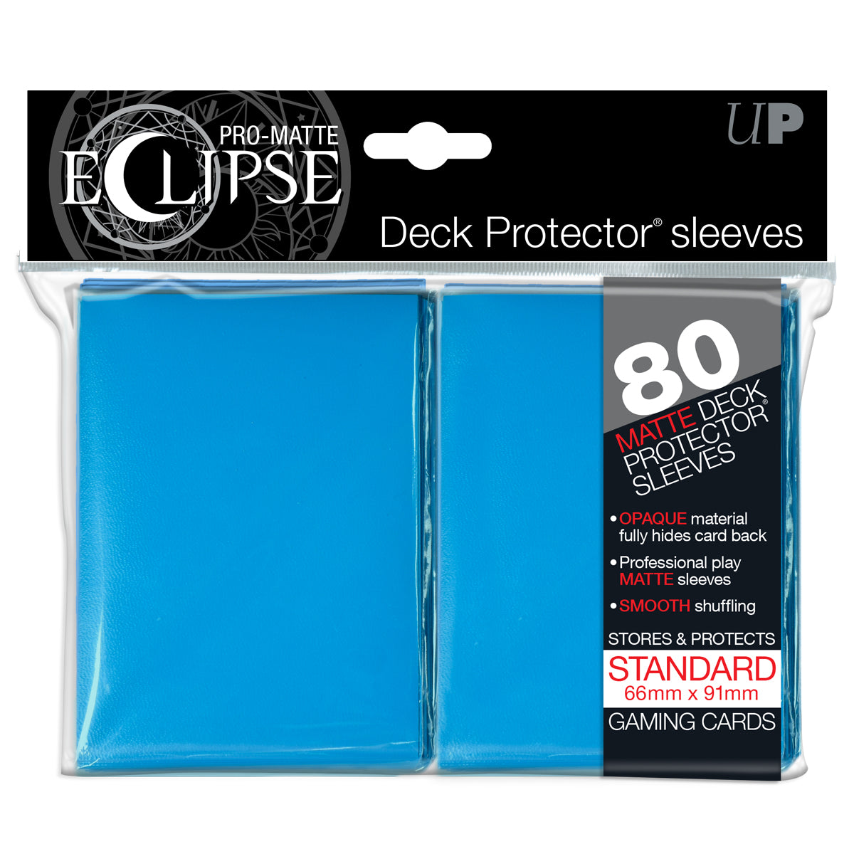 Ultra PRO Card Sleeve Pro-Matte Eclipse Standard 80ct - Light Blue