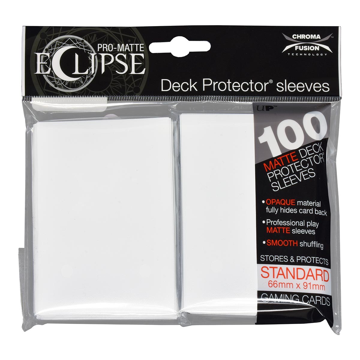 Ultra PRO Card Sleeve Pro-Matte Eclipse Standard 100ct - Arctic White