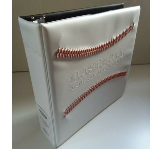 BCW 3 in. Album - Baseball Collectors Album - White-BCW Supplies-Ace Cards &amp; Collectibles
