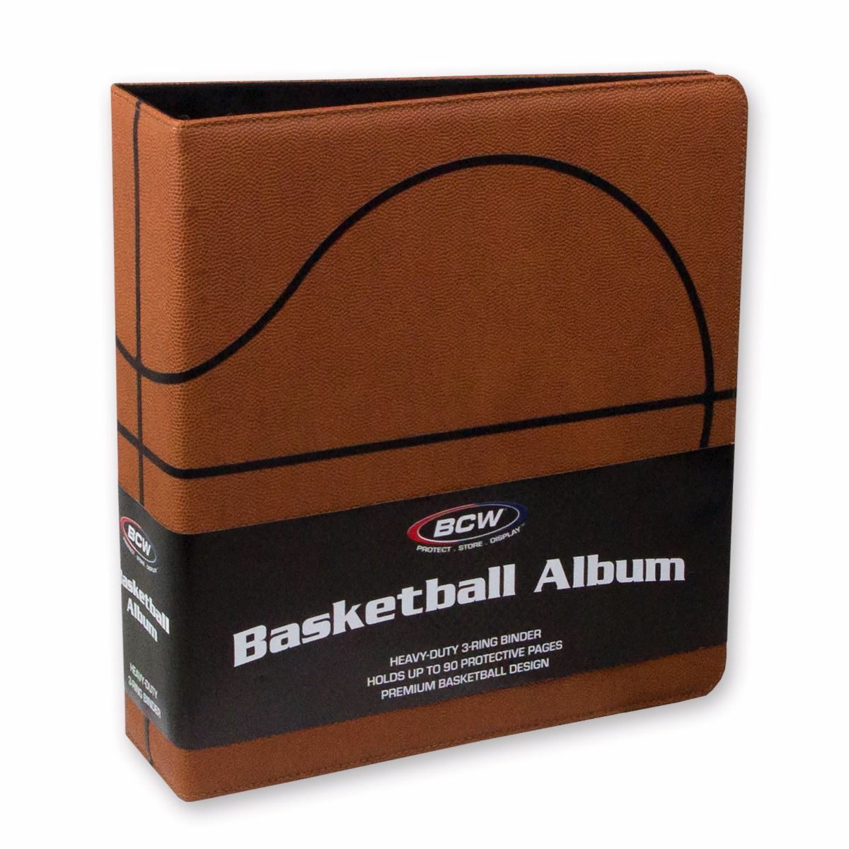 BCW 3 in. Album - Basketball Collectors Album - Premium Brown-BCW Supplies-Ace Cards &amp; Collectibles