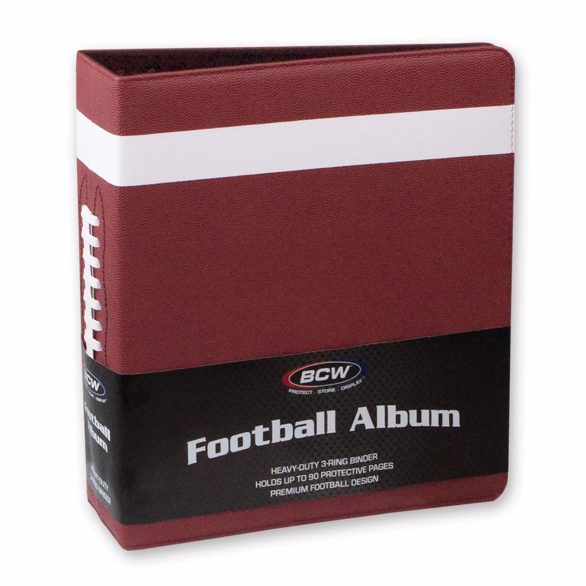 BCW 3 in. Album - Football Collectors Album - Premium Brown-BCW Supplies-Ace Cards &amp; Collectibles