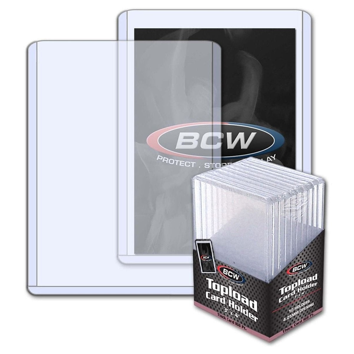 BCW Toploader Thick Card Holder -168PT 3 x 4 x 1/4 ( Clear  )