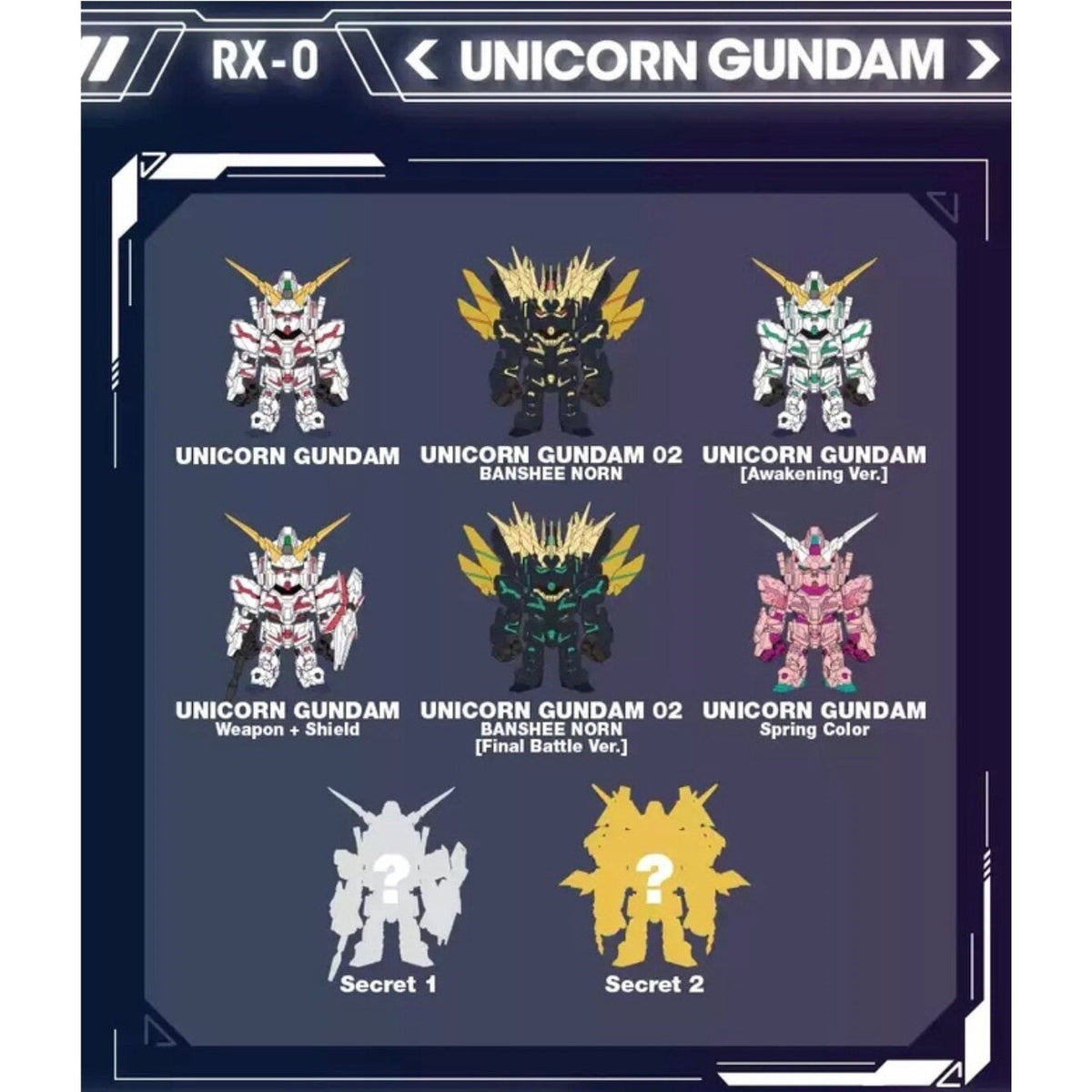GUNDAM RX-0 Unicorn QMSV Mini-Single Box (Random)-Bandai Namco-Ace Cards &amp; Collectibles
