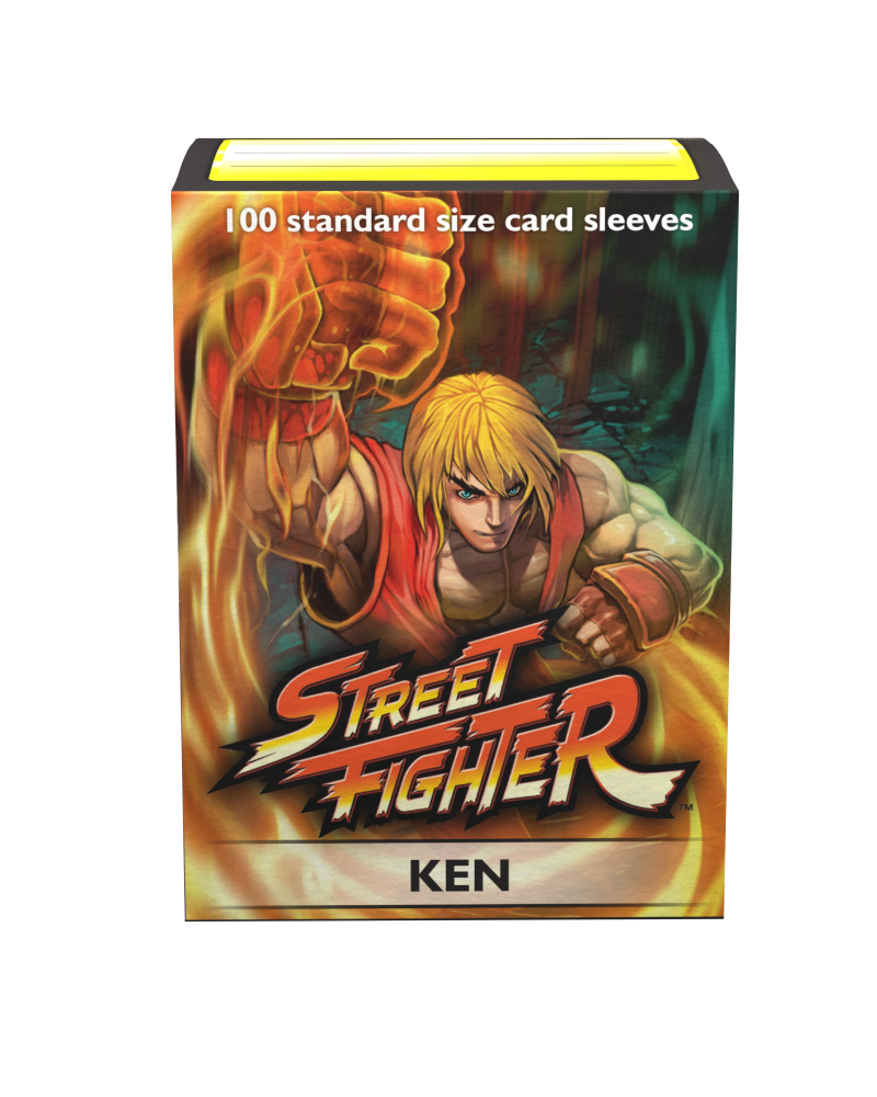 Dragon Shield Sleeve Art Classic Street Fighter Standard Size 100pcs - Ken-Dragon Shield-Ace Cards &amp; Collectibles
