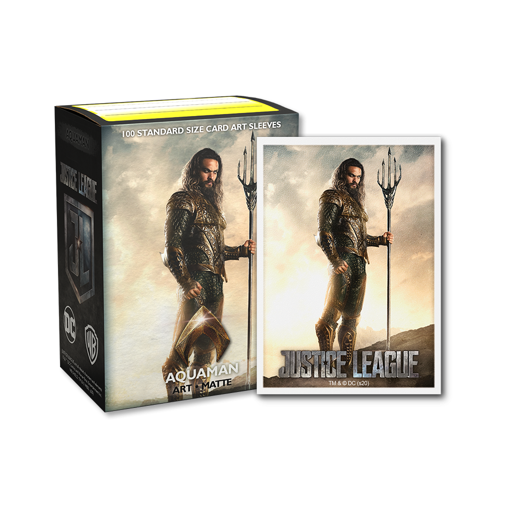 Dragon Shield Sleeve Art Matte Justice League Standard Size 100pcs - Aquaman-Dragon Shield-Ace Cards & Collectibles