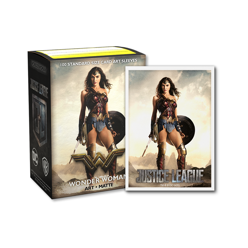 Dragon Shield Sleeve Art Matte Justice League Standard Size 100pcs - Wonder Woman-Dragon Shield-Ace Cards & Collectibles