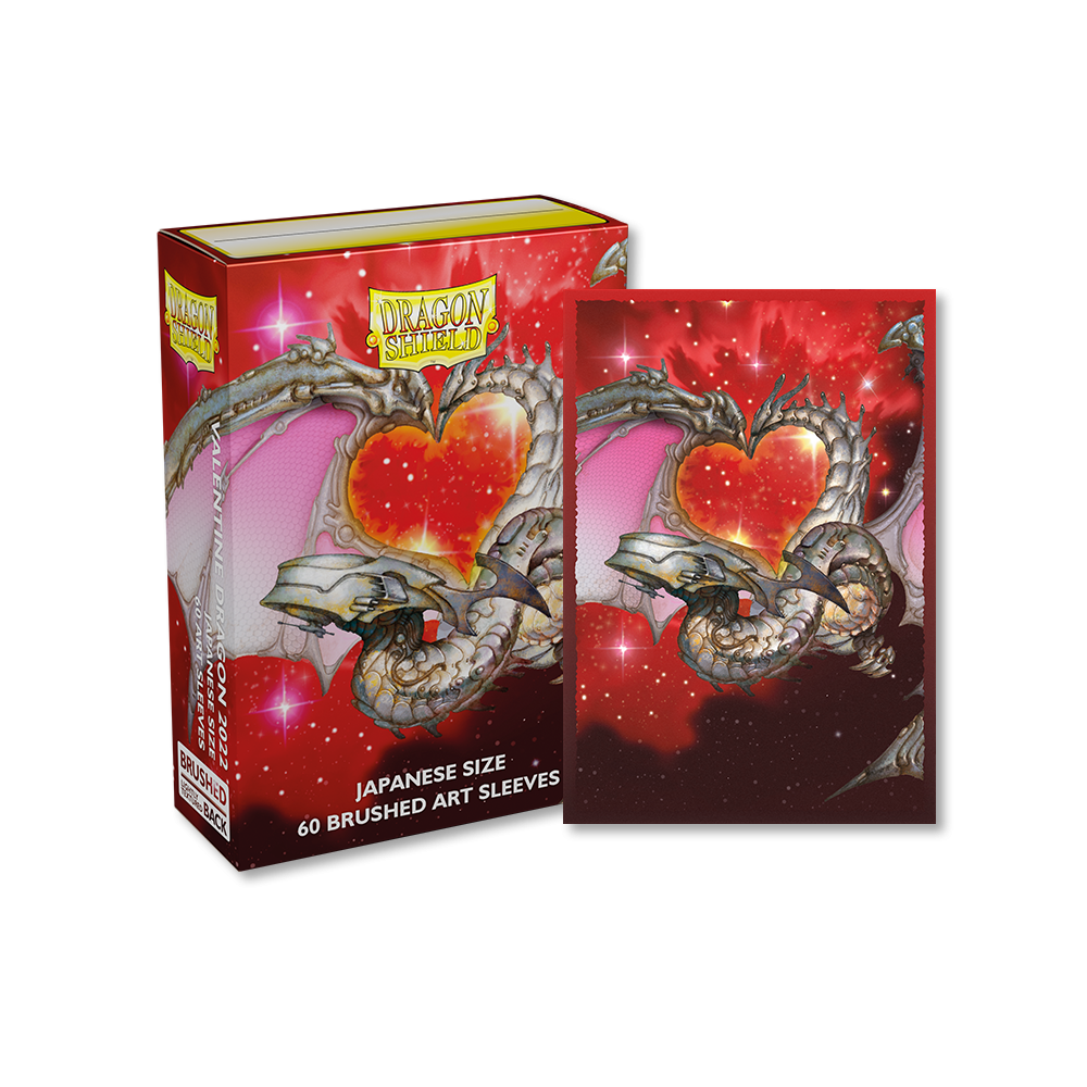 Dragon Shield Sleeve DS60 Valentine Dragon 2022 - Brushed Art Sleeves-Dragon Shield-Ace Cards & Collectibles
