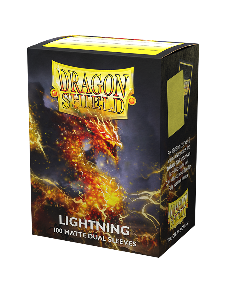 Dragon Shield Sleeve Dual Matte Standard Size 100pcs - Lightning (Ailia)-Dragon Shield-Ace Cards &amp; Collectibles