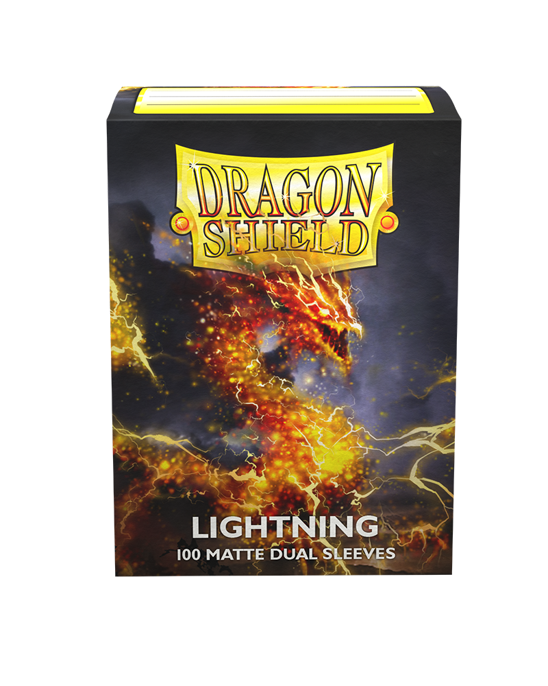 Dragon Shield Sleeve Dual Matte Standard Size 100pcs - Lightning (Ailia)-Dragon Shield-Ace Cards &amp; Collectibles