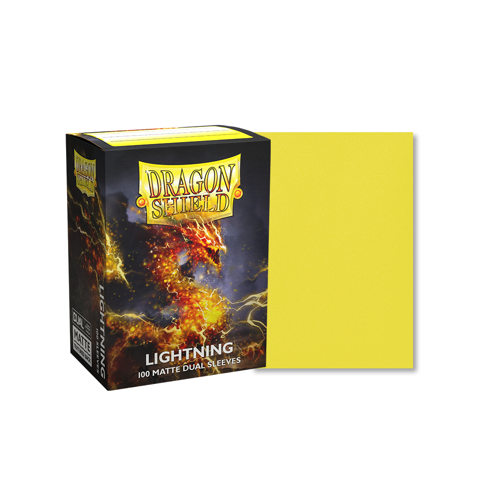 Dragon Shield Sleeve Dual Matte Standard Size 100pcs - Lightning (Ailia)-Dragon Shield-Ace Cards & Collectibles