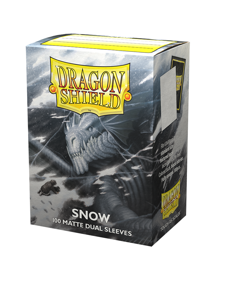 Dragon Shield Sleeve Dual Matte Standard Size 100pcs - Snow (Nirin)-Dragon Shield-Ace Cards &amp; Collectibles