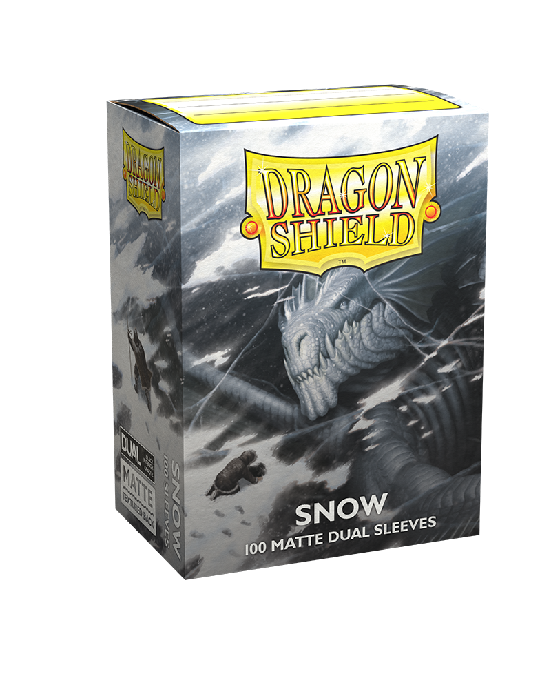 Dragon Shield Sleeve Dual Matte Standard Size 100pcs - Snow (Nirin)-Dragon Shield-Ace Cards &amp; Collectibles