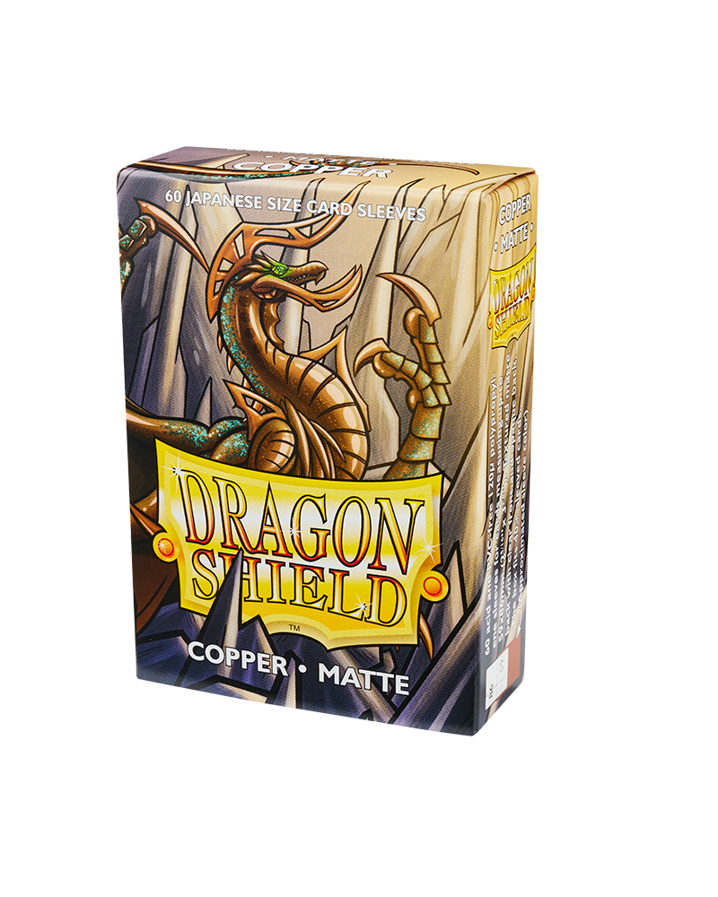 Dragon Shield Sleeve Matte Small Size 60pcs - Cooper Matte (Japanese Size)-Dragon Shield-Ace Cards &amp; Collectibles