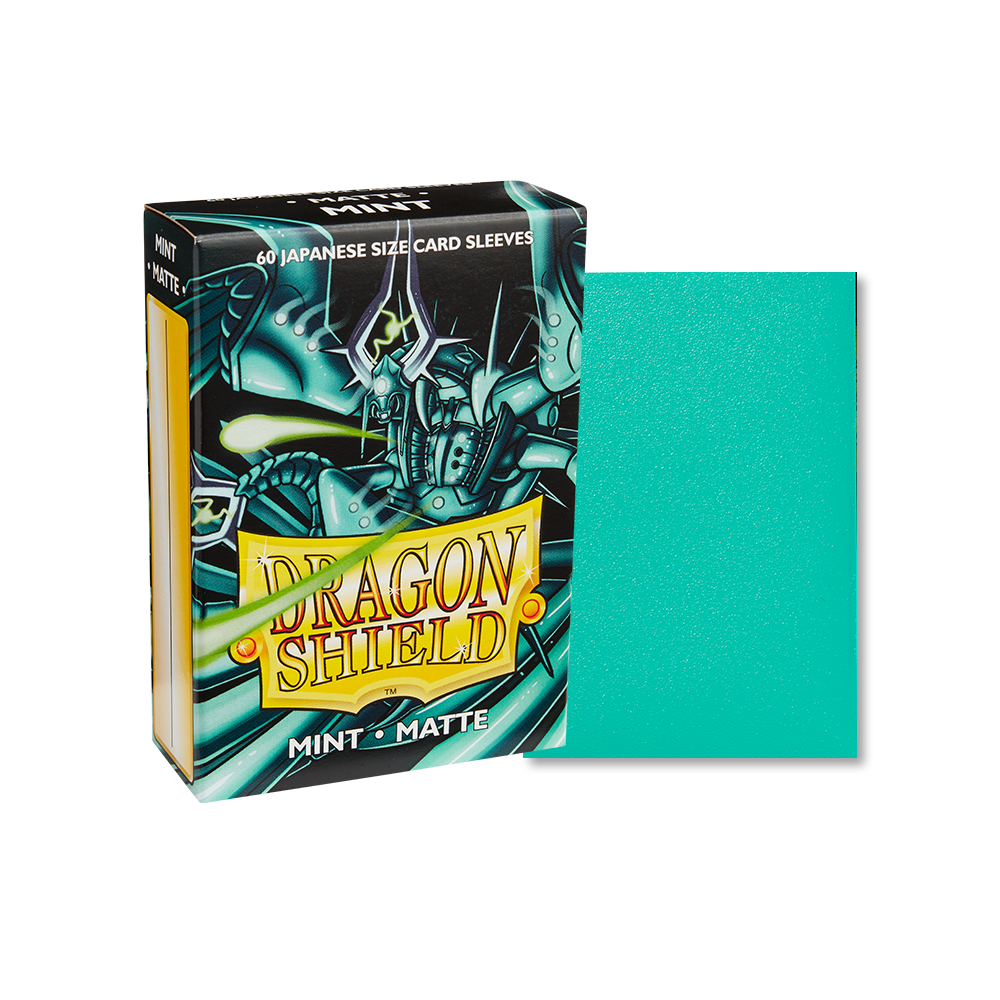 Dragon Shield Sleeve Matte Small Size 60pcs - Mint Matte (Japanese Size)-Dragon Shield-Ace Cards &amp; Collectibles