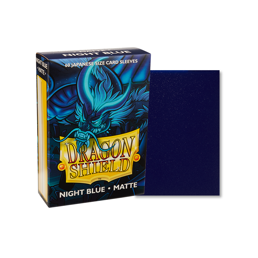 Dragon Shield Sleeve Matte Small Size 60pcs - Night Blue Matte (Japanese Size)-Dragon Shield-Ace Cards & Collectibles