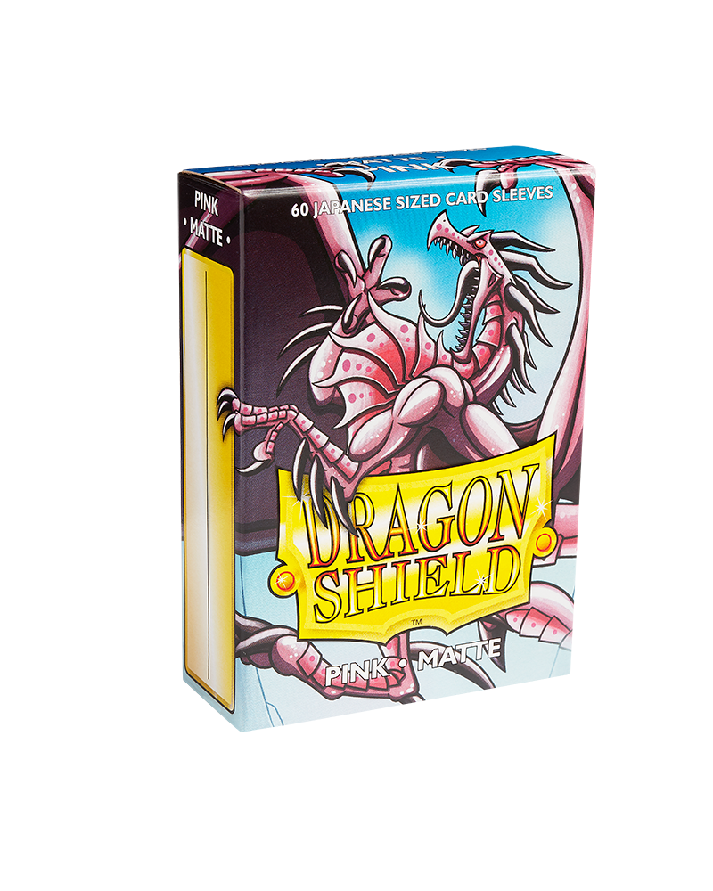 Dragon Shield Sleeve Matte Small Size 60pcs - Pink Matte (Japanese Size)-Dragon Shield-Ace Cards &amp; Collectibles