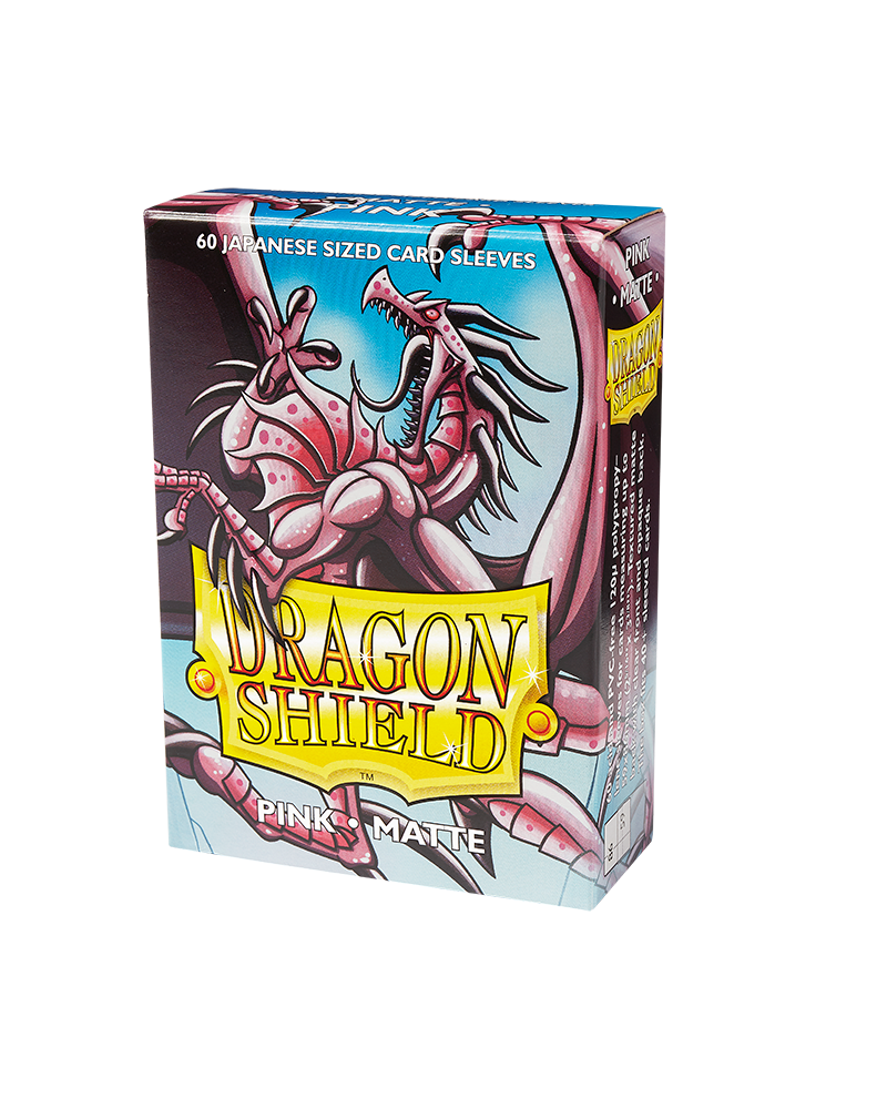 Dragon Shield Sleeve Matte Small Size 60pcs - Pink Matte (Japanese Size)-Dragon Shield-Ace Cards &amp; Collectibles