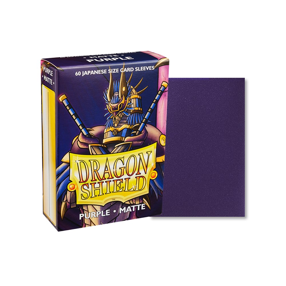 Dragon Shield Sleeve Matte Small Size 60pcs - Purple Matte (Japanese Size)-Dragon Shield-Ace Cards & Collectibles