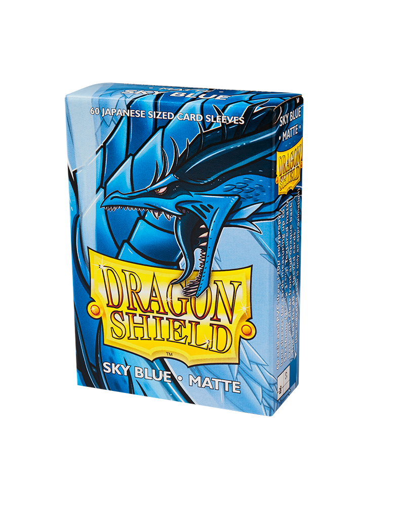 Dragon Shield Sleeve Matte Small Size 60pcs - Sky Blue Matte (Japanese Size)-Dragon Shield-Ace Cards &amp; Collectibles