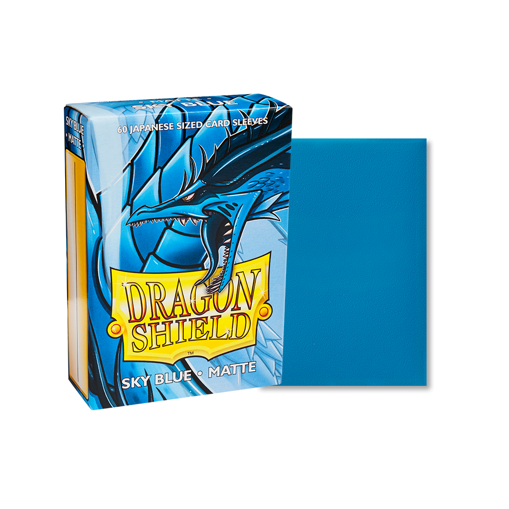Dragon Shield Sleeve Matte Small Size 60pcs - Sky Blue Matte (Japanese Size)-Dragon Shield-Ace Cards &amp; Collectibles