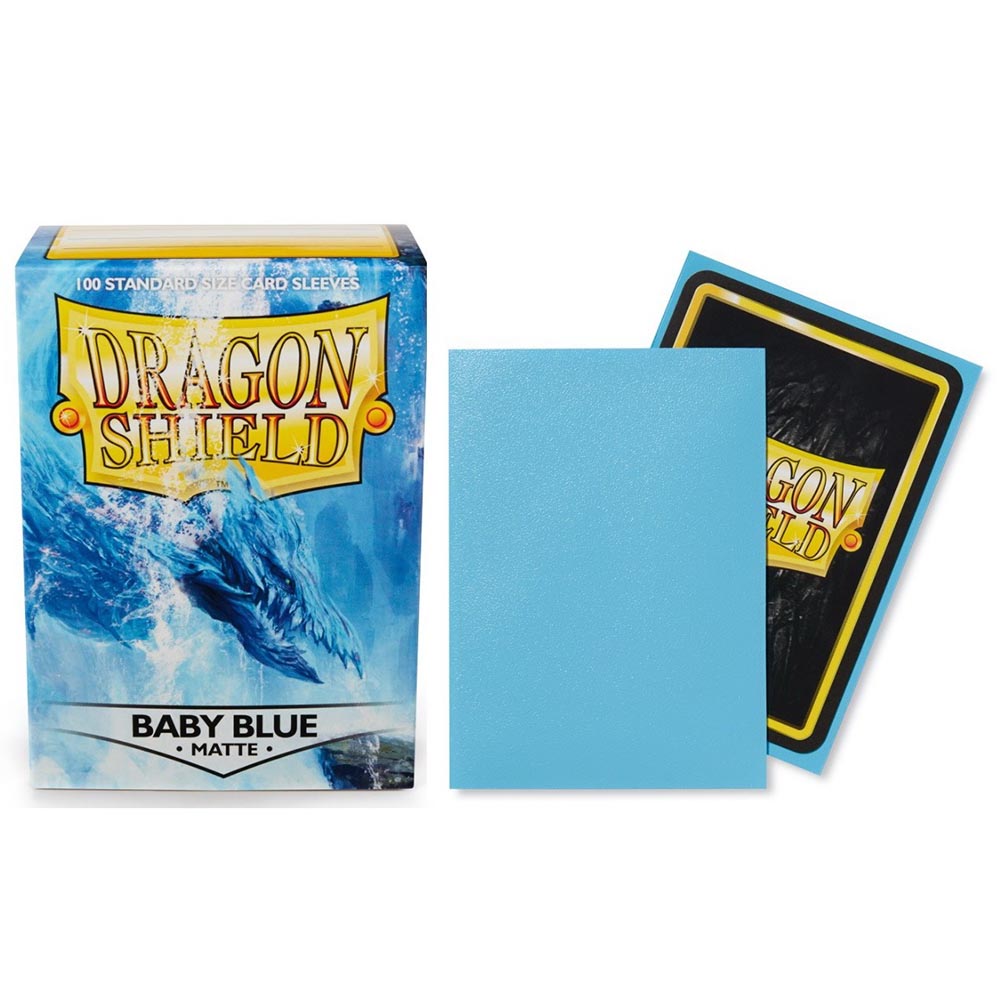 Dragon Shield Sleeve Matte Standard Size 100pcs - Baby Blue Matte-Dragon Shield-Ace Cards &amp; Collectibles