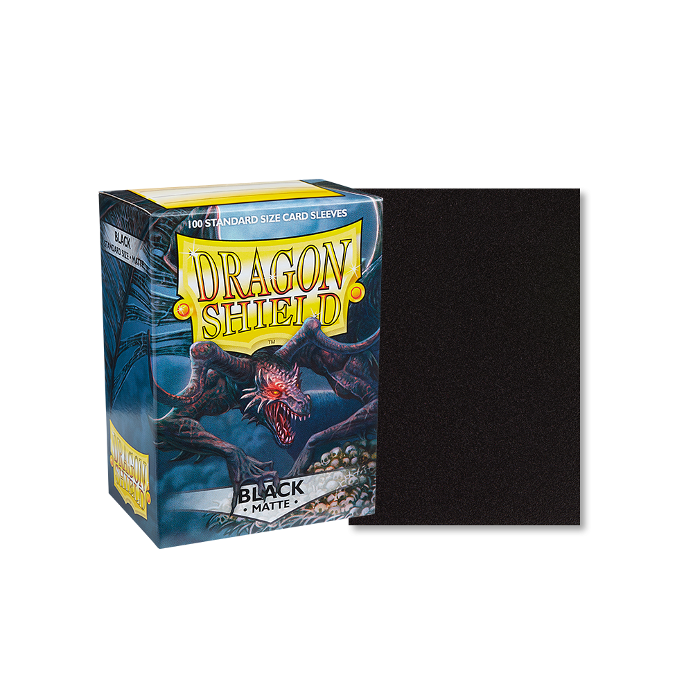 Dragon Shield Sleeve Matte Standard Size 100pcs - Black Matte-Dragon Shield-Ace Cards &amp; Collectibles