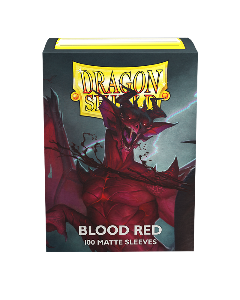 Dragon Shield Sleeve Matte Standard Size 100pcs - Blood Red Matte-Dragon Shield-Ace Cards &amp; Collectibles