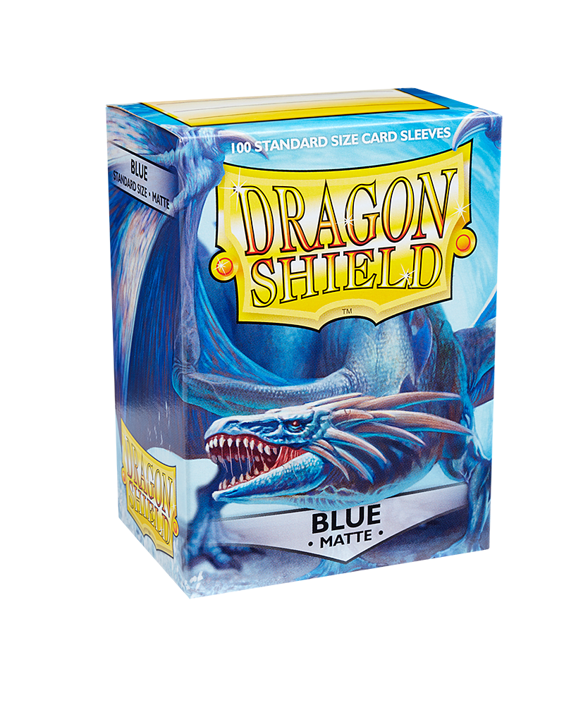 Dragon Shield Sleeve Matte Standard Size 100pcs - Blue Matte-Dragon Shield-Ace Cards &amp; Collectibles