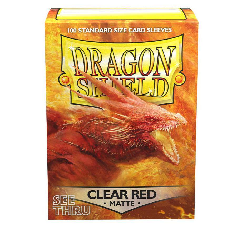 Dragon Shield Sleeve Matte Standard Size 100pcs (Clear Red)-Dragon Shield-Ace Cards &amp; Collectibles