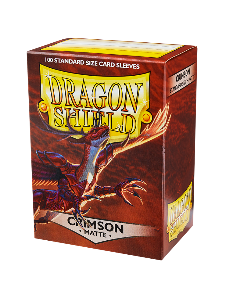 Dragon Shield Sleeve Matte Standard Size 100pcs - Crimson Matte-Dragon Shield-Ace Cards &amp; Collectibles
