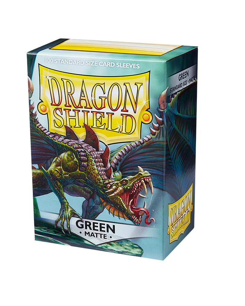 Dragon Shield Sleeve Matte Standard Size 100pcs - Green Matte-Dragon Shield-Ace Cards &amp; Collectibles
