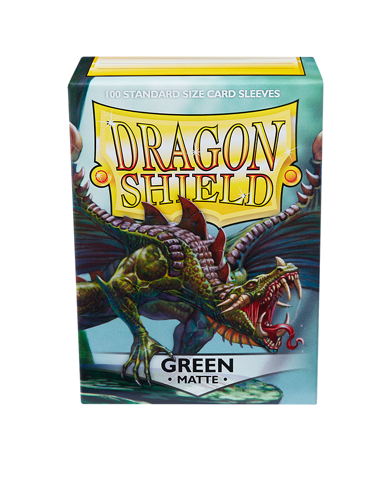 Dragon Shield Sleeve Matte Standard Size 100pcs - Green Matte-Dragon Shield-Ace Cards &amp; Collectibles