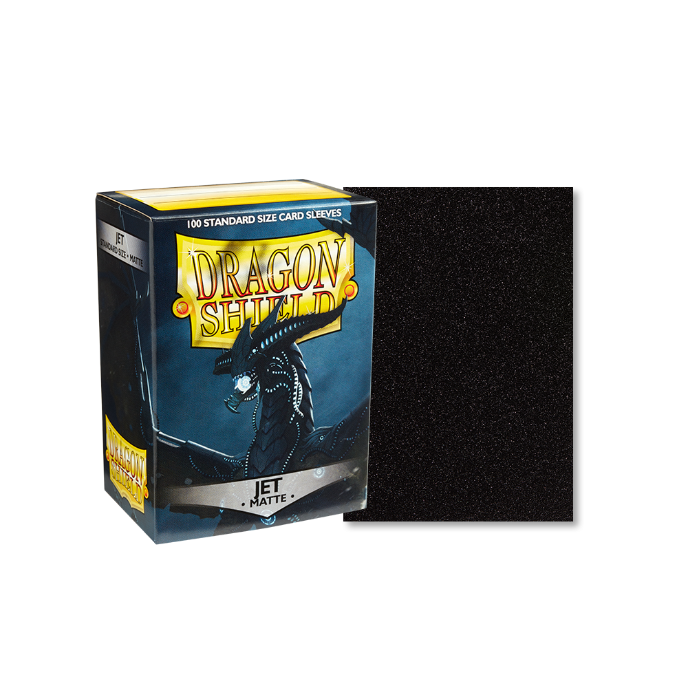 Dragon Shield Sleeve Matte Standard Size 100pcs - Jet Matte-Dragon Shield-Ace Cards &amp; Collectibles