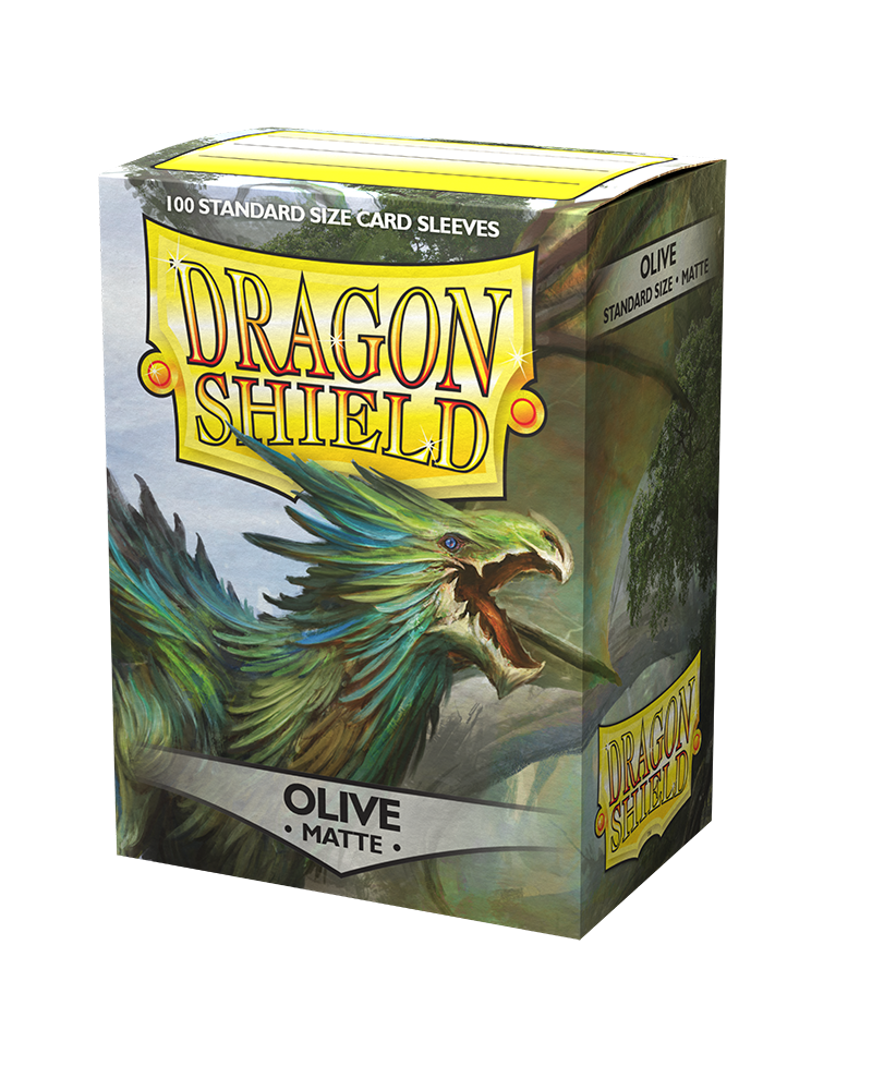 Dragon Shield Sleeve Matte Standard Size 100pcs - Olive Matte-Dragon Shield-Ace Cards &amp; Collectibles