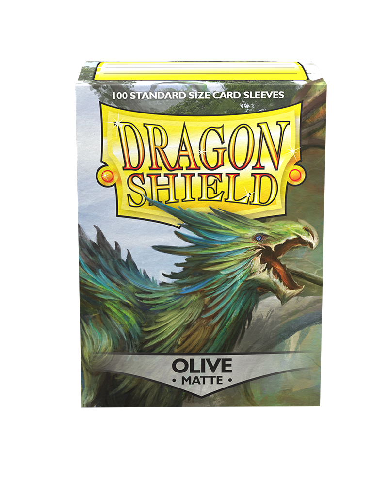 Dragon Shield Sleeve Matte Standard Size 100pcs - Olive Matte-Dragon Shield-Ace Cards &amp; Collectibles