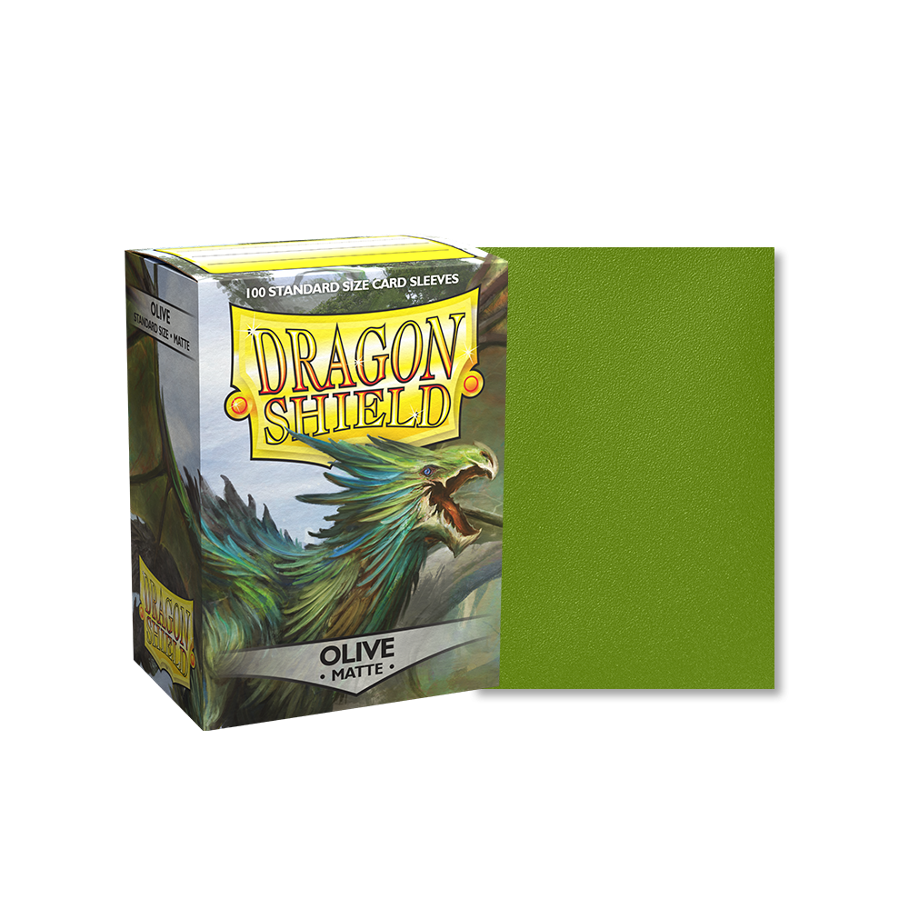 Dragon Shield Sleeve Matte Standard Size 100pcs - Olive Matte-Dragon Shield-Ace Cards &amp; Collectibles