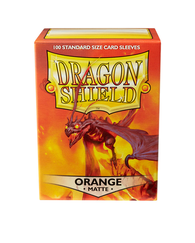 Dragon Shield Sleeve Matte Standard Size 100pcs - Orange Matte-Dragon Shield-Ace Cards &amp; Collectibles