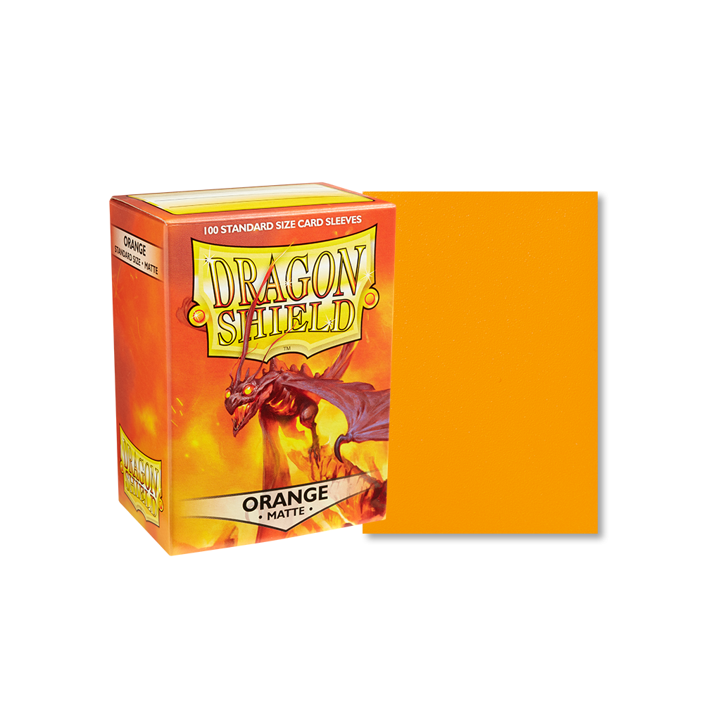 Dragon Shield Sleeve Matte Standard Size 100pcs - Orange Matte-Dragon Shield-Ace Cards & Collectibles