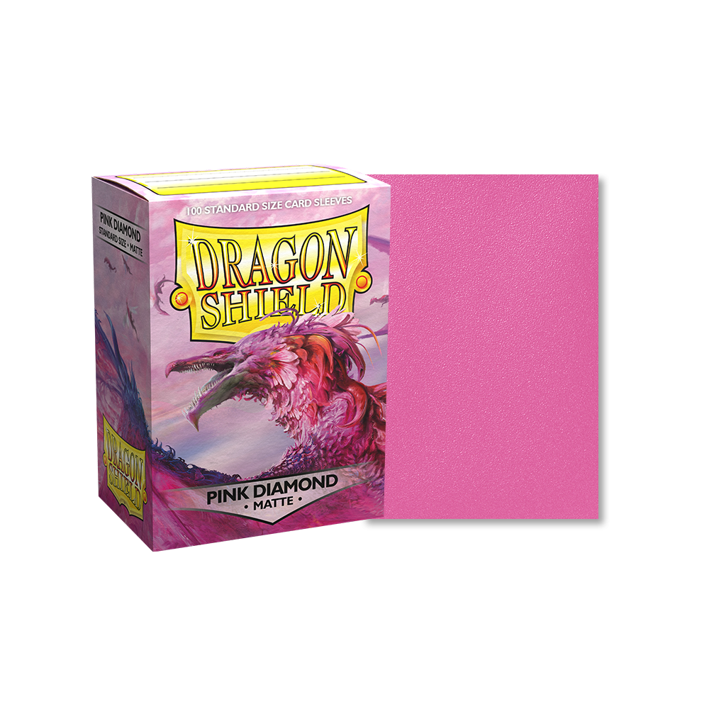 Dragon Shield Sleeve Matte Standard Size 100pcs - Pink Diamond Matte-Dragon Shield-Ace Cards &amp; Collectibles