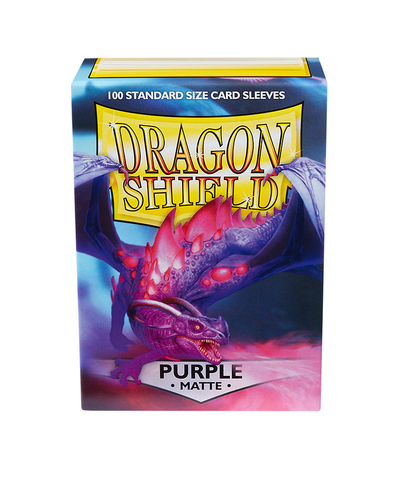 Dragon Shield Sleeve Matte Standard Size 100pcs - Purple Matte-Dragon Shield-Ace Cards &amp; Collectibles